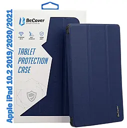 Чехол для планшета BeCover Tri Fold Soft TPU с креплением Apple Pencil для Apple iPad 10.2 2019/2020/2021 Deep Blue (708456) - фото Чехол для планшета BeCover Tri Fold Soft TPU с креплением Apple Pencil для Apple iPad 10.2 2019/2020/2021 Deep Blue (708456)