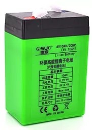 Акумуляторна батарея QSuo 6V 10Ah з елементами Li-ion 18650 + зарядний пристрій 8,4V 1Ah + крокодили