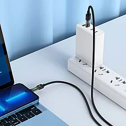 Кабель Hoco U116 USB Type-C - Lightning 27w 3a 1.2м PD сable Black - миниатюра 7 Кабель Hoco U116 USB Type-C - Lightning 27w 3a 1.2м PD сable Black - миниатюра 7