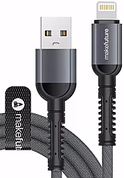 Кабель MAKE USB-A - Lightning 12w 2.4a 1м cable Grey (MCB-LD3GR) - фото Кабель MAKE USB-A - Lightning 12w 2.4a 1м cable Grey (MCB-LD3GR)