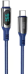 Кабель Hoco S51 USB Type-C - Type-C 100w 5a 1.2м PD cable Blue - фото Кабель Hoco S51 USB Type-C - Type-C 100w 5a 1.2м PD cable Blue