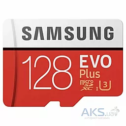 Карта памяти Samsung microSDXC 128GB Evo Plus Class 10 UHS-I U3 + SD-адаптер (MB-MC128GA/APC) - миниатюра 3