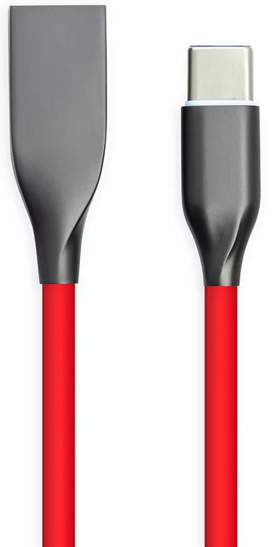Кабель PowerPlant USB-A - Type-C 12w 2.4a 2м cable Red (CA911394) - фото 1