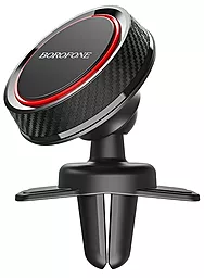 Держатель магнитный Borofone BH12 Journey series Magnetic Air Outlet Holder Black/Red - фото Держатель магнитный Borofone BH12 Journey series Magnetic Air Outlet Holder Black/Red