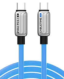 Кабель Cabletime USB Type-C - Type-C 240w 5a 1м PD cable Blue (CU05H)