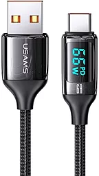 Кабель Usams U78 Digital Display USB-A - Type-C 66w 6a 1.2м Huawei SCP cable Black (US-SJ544) - фото Кабель Usams U78 Digital Display USB-A - Type-C 66w 6a 1.2м Huawei SCP cable Black (US-SJ544)