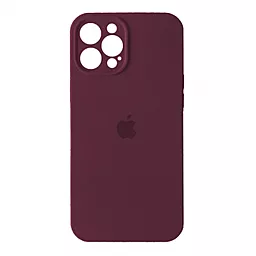 Чехол Silicone Case Full Camera для Apple iPhone 12 Pro Max Marsala - фото Чехол Silicone Case Full Camera для Apple iPhone 12 Pro Max Marsala