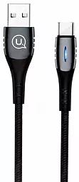Кабель Usams U-Tone USB-A - Type-C 12w 2.4a 1.2м cable Black (US-SJ305) - фото Кабель Usams U-Tone USB-A - Type-C 12w 2.4a 1.2м cable Black (US-SJ305)