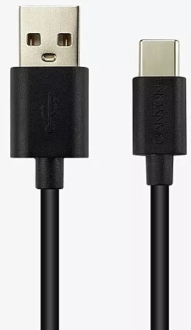 Кабель Canyon USB-A - Type-C 12w 2.4a 1.8м cable Black - фото 1