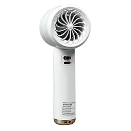Портативный вентилятор NICHOSI Turbo N68 с аккумулятором 500 mAh, 5 скоростей, 15см White - фото Портативный вентилятор NICHOSI Turbo N68 с аккумулятором 500 mAh, 5 скоростей, 15см White