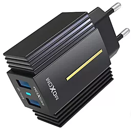 Мережевий зарядний пристрій MOXOM MX-HC11 2USB 2.4A + Lightning Cable Black - мініатюра 2