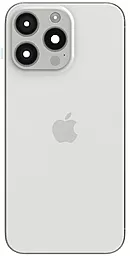 Задня кришка корпусу Apple iPhone 15 Pro Max з корпусною рамкою та бездротовою зарядкою, Original White Titanium