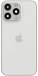 Задняя крышка корпуса Apple iPhone 15 Pro Max с корпусной рамкой и беспроводной зарядкой (без шлейфа), Original White Titanium - фото Задняя крышка корпуса Apple iPhone 15 Pro Max с корпусной рамкой и беспроводной зарядкой (без шлейфа), Original White Titanium