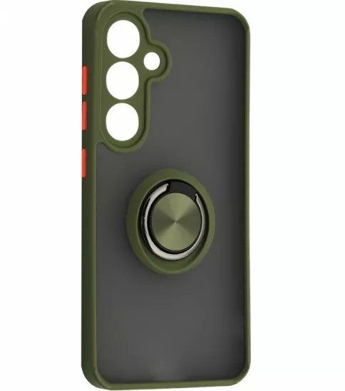 Чехол 1TOUCH Gingle Ring Case для Samsung Galaxy S24  Khaki - фото 1