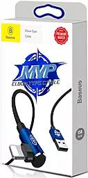 Кабель Baseus MVP Elbow USB-A - Lightning 12w 2.4a 1м cable Blue (CALMVP-03) - мініатюра 6 Кабель Baseus MVP Elbow USB-A - Lightning 12w 2.4a 1м cable Blue (CALMVP-03) - мініатюра 6