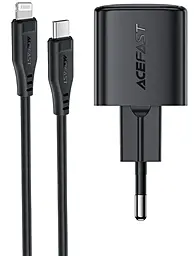 Сетевое зарядное устройство AceFast A118 30w GaN PD USB-C fast charger + USB-C to Lightning cable black - фото Сетевое зарядное устройство AceFast A118 30w GaN PD USB-C fast charger + USB-C to Lightning cable black