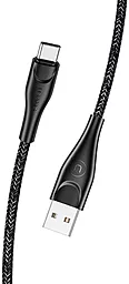 Кабель Usams U41 Braided USB-A - Type-C 12w 2.4a 1м cable Black (US-SJ392) - фото Кабель Usams U41 Braided USB-A - Type-C 12w 2.4a 1м cable Black (US-SJ392)