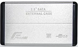 Карман для HDD Frime SATA 2.5", USB 2.0, Metal, Silver (FHE21.25U20)