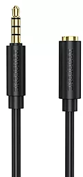 Аудіо подовжувач Borofone BL12 mini Jack 3.5mm M/F 2 м black