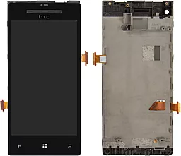 Дисплей HTC Windows Phone 8X (C620e) с тачскрином и рамкой, Black - фото Дисплей HTC Windows Phone 8X (C620e) с тачскрином и рамкой, Black