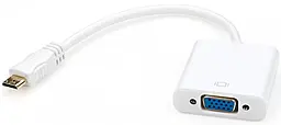 Видео переходник (адаптер) Mini HDMI - VGA 1080p 60hz 0.15м white (HDMICMVGAF-01) Vinga