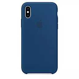 Чехол Apple Silicone Case PB для Apple iPhone X, iPhone XS  Blue Horizon
