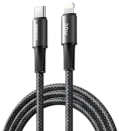 Кабель Remax C15 Velocity USB Type-C - Lightning 30w 3a 1.2м PD cable Black - фото Кабель Remax C15 Velocity USB Type-C - Lightning 30w 3a 1.2м PD cable Black