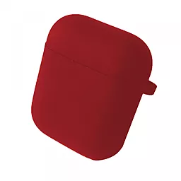 Силиконовый чехол NICHOSI для AirPods 1/2 microfiber Red