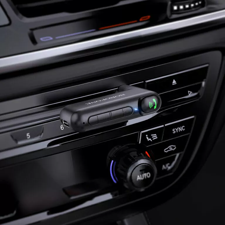 Блютуз-адаптер Borofone BC35 Wideway Car AUX BT Receiver Black - фото 8