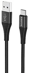 Кабель Borofone BX29 Endurant USB-A - Type-C 15w 3a 1м cable Black - фото Кабель Borofone BX29 Endurant USB-A - Type-C 15w 3a 1м cable Black