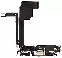 Нижній шлейф Apple iPhone 15 Pro Max з роз'ємом зарядки, з мікрофоном Original Natural Titanium