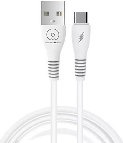 Кабель WUW X163 USB-A - Type-C 12w 2.4a 1м cable White - фото 1