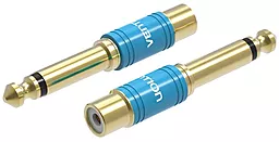 Аудіо перехідник Vention Jack 6.35мм - RCA М/F blue (VDD-C03) - фото Аудіо перехідник Vention Jack 6.35мм - RCA М/F blue (VDD-C03)