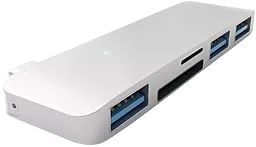 Мультипортовый USB Type-C хаб Satechi 3-in-1 Combo Hub Silver (ST-TCUHS)