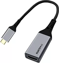 Видео переходник (адаптер) Cablexpert USB Type-C - HDMI v2.0 4k 60hz 0.15m black (A-CM-HDMIF4K)
