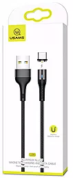 Кабель Usams U29 Magnetic USB-A - Type-C 12w 2.4a 2м cable Black - миниатюра 2 Кабель Usams U29 Magnetic USB-A - Type-C 12w 2.4a 2м cable Black - миниатюра 2