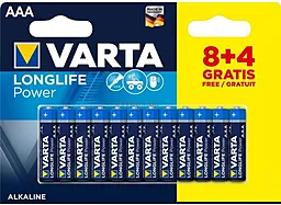Батарейки Varta AAA / LR3 Longlife Power 12шт 1.5 V - фото Батарейки Varta AAA / LR3 Longlife Power 12шт 1.5 V