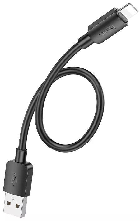 Кабель Hoco X96 Hyper USB-A - Lightning 12w 2.4a 0.25м cable Black - фото 3