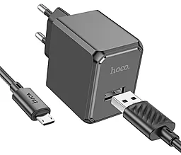 Мережевий зарядний пристрій Hoco CS11A 2.1a home charger + micro USB cable black