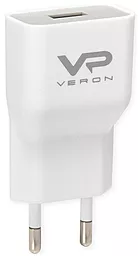 Сетевое зарядное устройство с быстрой зарядкой Veron AD-19L Home Charger QC2.0 2A + Lightning Cable White - миниатюра 2