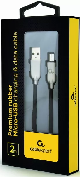 Кабель Cablexpert USB-A - micro USB 10.5w 2м cable Black (CC-USB2R-AMmBM-2M) - фото 2