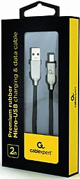 Кабель Cablexpert USB-A - micro USB 10.5w 2м cable Black (CC-USB2R-AMmBM-2M) - мініатюра 2 Кабель Cablexpert USB-A - micro USB 10.5w 2м cable Black (CC-USB2R-AMmBM-2M) - мініатюра 2