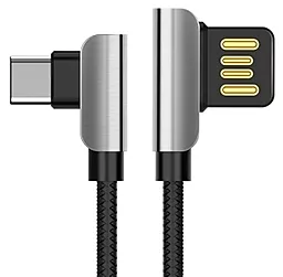 Кабель Hoco U42 Exquisite Steel USB-A - Type-C 12w 2.4a 1.2м cable Black - фото Кабель Hoco U42 Exquisite Steel USB-A - Type-C 12w 2.4a 1.2м cable Black