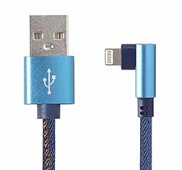 USB Кабель Cablexpert Premium L-type 2.1a Lightning Cable Blue (CC-USB2J-AMLML-1M-BL)