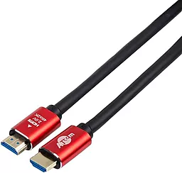 Видеокабель 4K V2.0 3M HDMI-HDMI M-M black/red (24943) Atcom - фото Видеокабель 4K V2.0 3M HDMI-HDMI M-M black/red (24943) Atcom