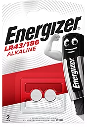 Батарейки Energizer 186 / LR43 Alkaline 1.5V 2шт - фото Батарейки Energizer 186 / LR43 Alkaline 1.5V 2шт