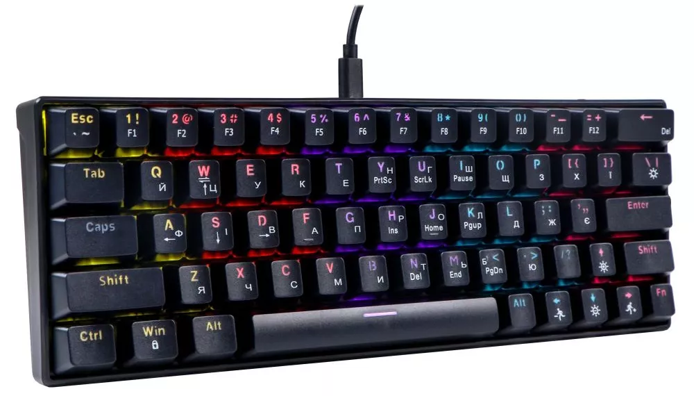 Клавиатура TWolf T60 Blue Switch Black - фото 2