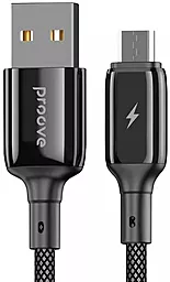 Кабель Proove Dense Metal USB-A - micro USB 12w 2.4a 1м cable Black - фото Кабель Proove Dense Metal USB-A - micro USB 12w 2.4a 1м cable Black