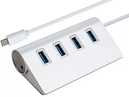 USB Type-C хаб Vinga 4-in-1 gray (VCPHCU304) - фото USB Type-C хаб Vinga 4-in-1 gray (VCPHCU304)