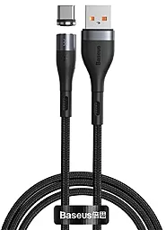 Кабель Baseus Zinc Magnetic USB-A - Type-C 15w 3a 1м cable Black (CATXC-MG) - фото Кабель Baseus Zinc Magnetic USB-A - Type-C 15w 3a 1м cable Black (CATXC-MG)
